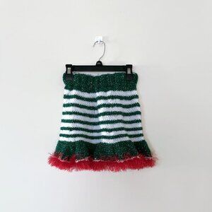Hand knitted Christmas skirt, Knitted Skirt for Toddler